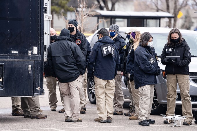 FBI Agents Investigating at the Scene in Boulder, Colorado