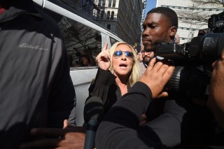United States Representative Marjorie Taylor Greene (Republican of Georgia) arrives for a rally in support of former US President Donald J. Trump at the Manhattan Criminal Courthouse in New York, New York.
Donald Trump is Arraigned at the Manhattan Criminal Courthouse, New York, New York, USA - 04 Apr 2023