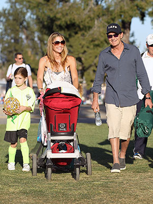 Charlie Sheen & Denise Richards Reunite for a Soccer Game