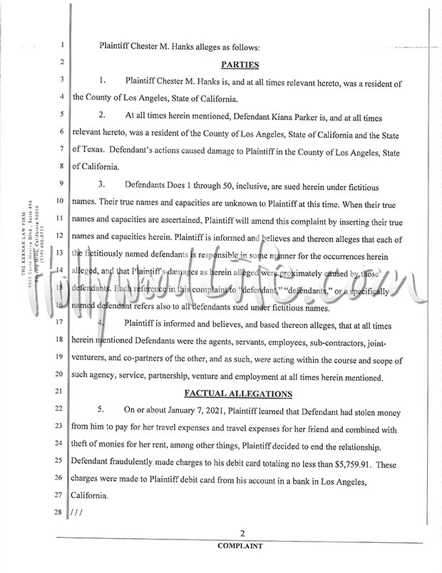 chet hanks lawsuit