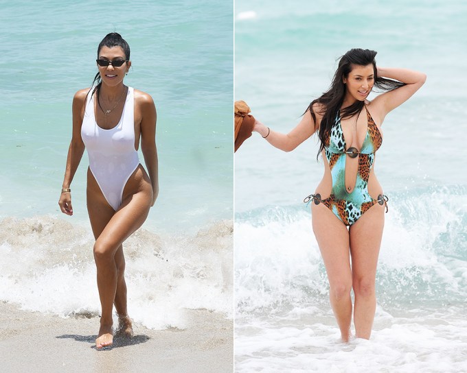 KarJenners In One-Piece Swimsuits — Photos