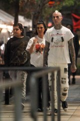 *EXCLUSIVE* Los Angeles, CA  - Kourtney Kardashian and Travis Barker have dinner with Mason at Katsu-ya in Los Angeles, CA. Kourtney was wearing pajamas and a Blink 182 band t-shirt. Shot on 02/07/22.Pictured: Kourtney Kardashian, Travis BarkerBACKGRID USA 8 FEBRUARY 2022USA: +1 310 798 9111 / usasales@backgrid.comUK: +44 208 344 2007 / uksales@backgrid.com*UK Clients - Pictures Containing Children
Please Pixelate Face Prior To Publication*