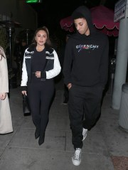 Larsa Pippen out with her 19 Yearl Old on Preston Pippen who towered over her as they were seen leaving Delilah Bar/Restaurant in West Hollywood, CA. 20 Dec 2021 Pictured: Larsa Pippen. Photo credit: MEGA TheMegaAgency.com +1 888 505 6342 (Mega Agency TagID: MEGA815126_003.jpg) [Photo via Mega Agency]