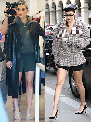 Bike Shorts With Heels: See Celebrities Wearing The Look – Hollywood Life