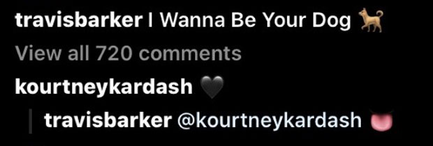  Travis Barker Kourtney Kardashian Flirty Instagram Comments 