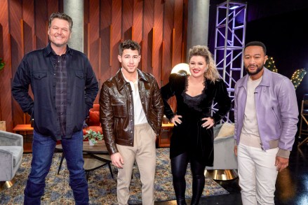 THE VOICE  -- "Blind Auditions" --  Pictured: (l-r) Blake Shelton, Nick Jonas, Kelly Clarkson, John Legend -- (Photo by: Trae Patton/NBC)