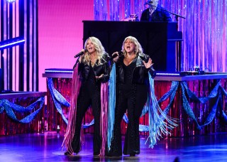 Editorial Use Only
Mandatory Credit: Photo by Brent Harrington/Courtesy of Academy of Country Music/Shutterstock (11864350a)
Elle King and Miranda Lambert perform
56th Academy of Country Music Awards, Show, Nashville, Tennessee, USA - - 18 Apr 2021