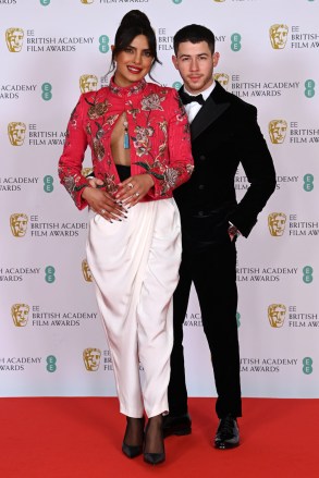 Priyanka Chopra Jonas and Nick Jonas
74th British Academy Film Awards, Arrivals, Royal Albert Hall, London, UK - 11 Apr 2021
Nick Wearing Giorgio Armani