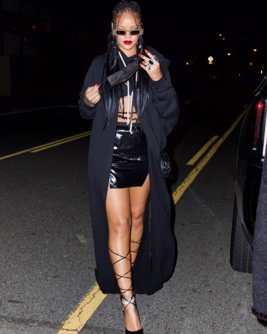 Rihanna Shows Off her Legs in Tiny Black Skirt as She Heads to Dinner at Giorgio Baldi. 

She flashed her toned abs and long legs in a match black top and bottom, with strappy heels and a long black coat on a warm evening in LA.

Pictured: Rihanna
Ref: SPL5218733 290321 NON-EXCLUSIVE
Picture by: DIGGZY / SplashNews.com

Splash News and Pictures
USA: +1 310-525-5808
London: +44 (0)20 8126 1009
Berlin: +49 175 3764 166
photodesk@splashnews.com

World Rights, No Portugal Rights, No Russia Rights