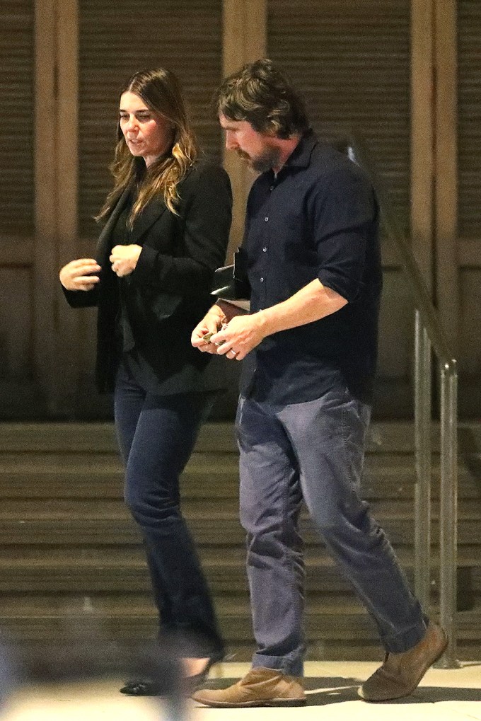 Christian Bale & Wife Sibi Enjoy Rare Date Night In Brentwood