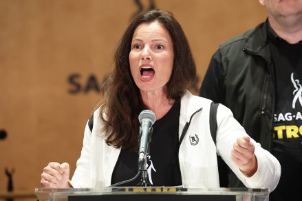 SAG-AFTRA President and Bargaining Committee Chair Fran Drescher SAG-AFTRA Press Conference, Los Angeles, CA, USA - July 13, 2023