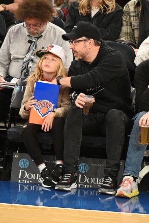 Jason Sudeikis with son Otis Sudeikis
Denver Nuggets v New York Knicks, Madison Square Garden, New York, USA - 18 Mar 2023