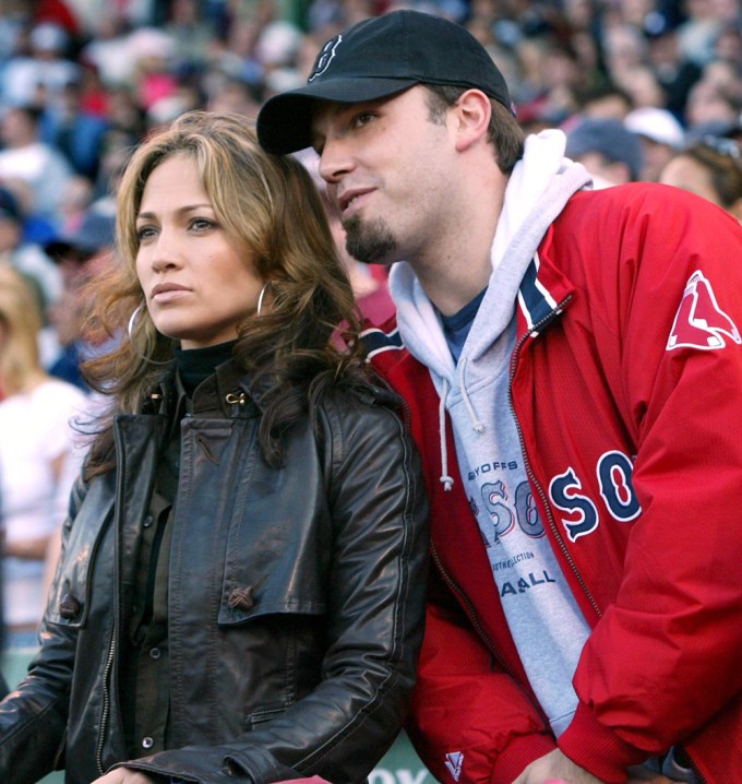 Jennifer Lopez & Ben Affleck At A Red Sox Game