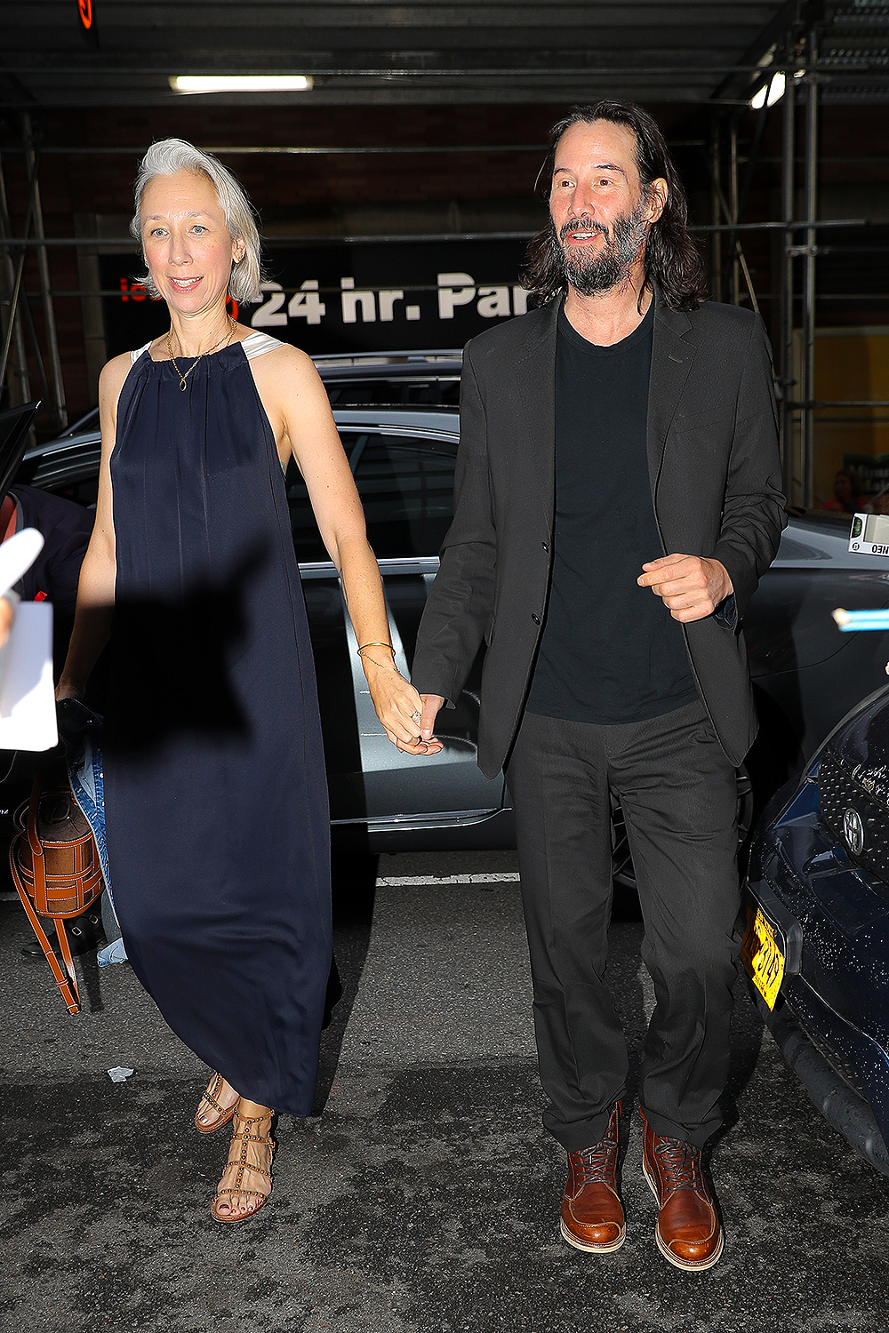 Keanu Reeves and girlfriend Alexandra Grant arrived hand-in-hand at the American Buffalo on Broadway in New York City