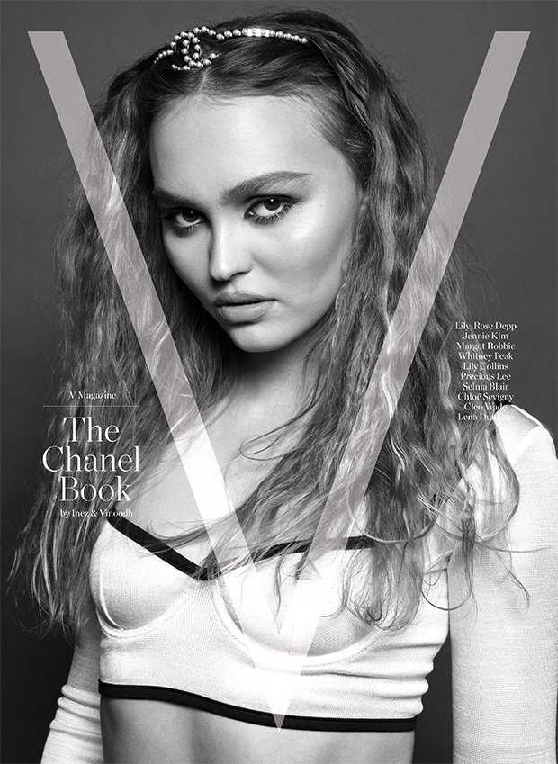 Lily-Rose Depp Rocks Crop Top & Chanel Headband On V Magazine Cover –  Hollywood Life