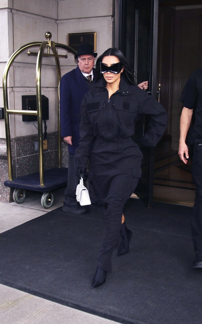 Kim Kardashian leaves a hotel
