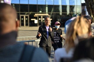 Mayoral Candidate Maya Wiley
Justice for George Floyd Verdict at the Barclays Center, New York, USA - 20 Apr 2021
