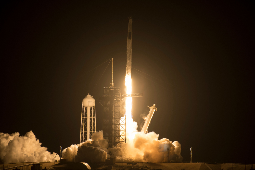 SpaceX Falcon 9 rocket carrying the company's Crew Dragon spacecraft is launched on NASA's SpaceX Crew-2 mission to the International Space Station with NASA astronauts Shane Kimbrough and Megan McArthur, ESA (European Space Agency) astronaut Thomas Pesquet, and Japan Aerospace Exploration Agency (JAXA) astronaut Akihiko Hoshide onboard, at NASA's Kennedy Space Center in Florida
Space X Crew Launch, Cape Canaveral, United States - 23 Apr 2021