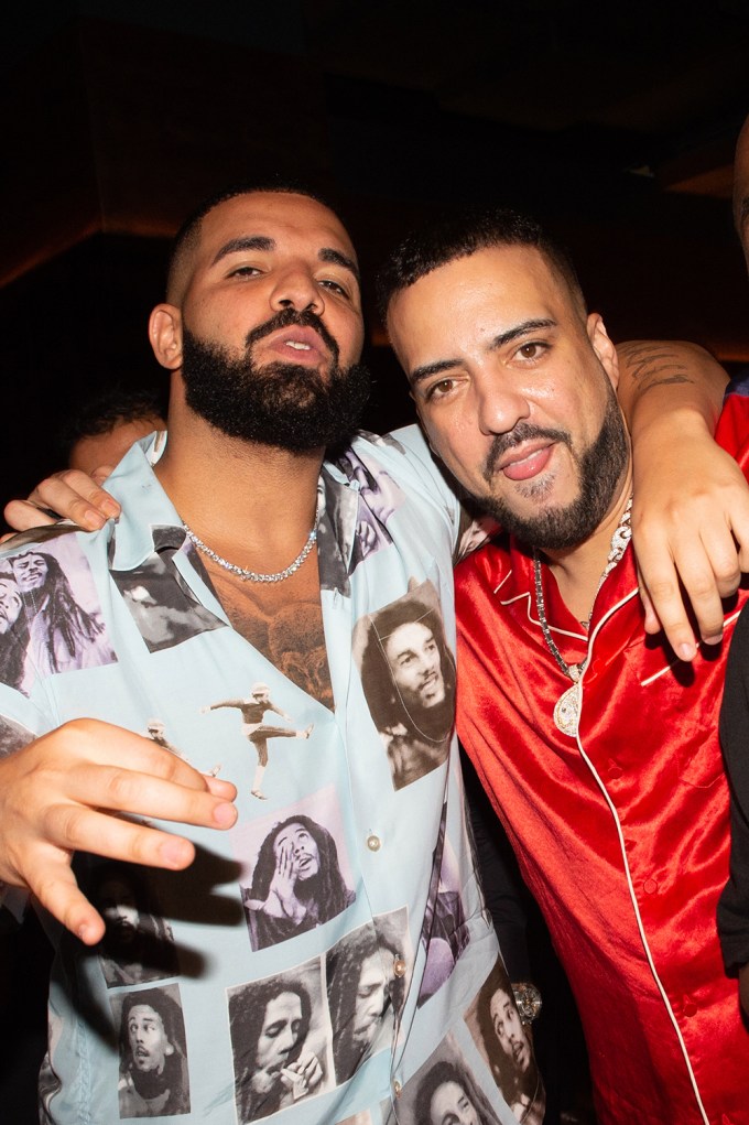 Drake and French Montana pose together