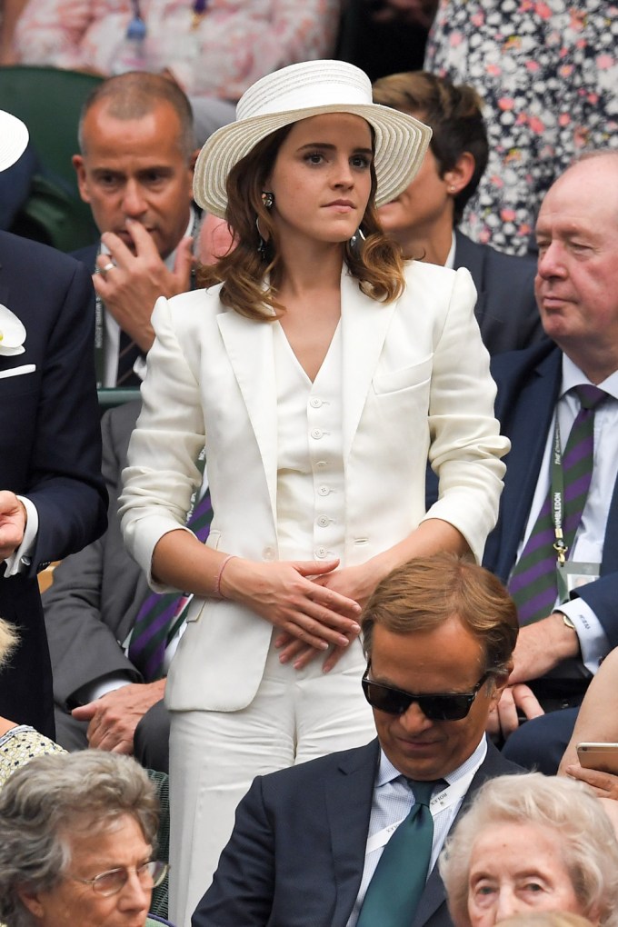 Emma Watson At The 2018 Wimbledon Tennis Championships