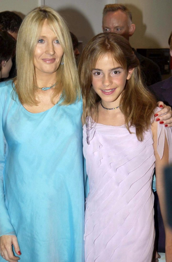 Emma Watson With J.K. Rowling At ‘Harry Potter And The Chamber Of Secrets’ Premiere
