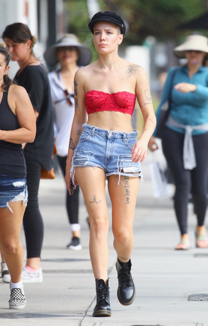 Halsey out in LA