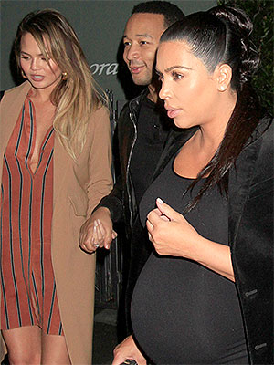 Chrissy Teigen, John Legend and Kim Kardashian