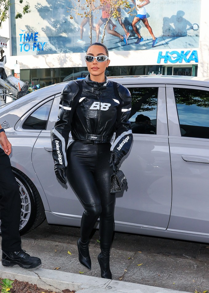 Kim Kardashian in bike gear