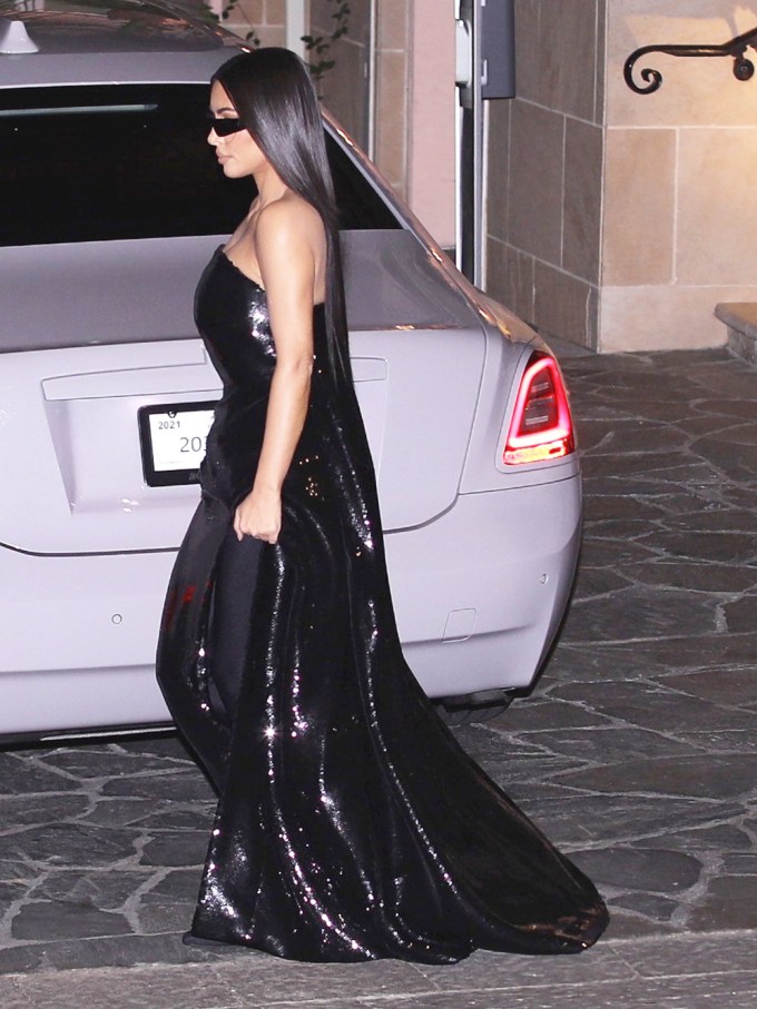 Kim Kardashian in sparkly black