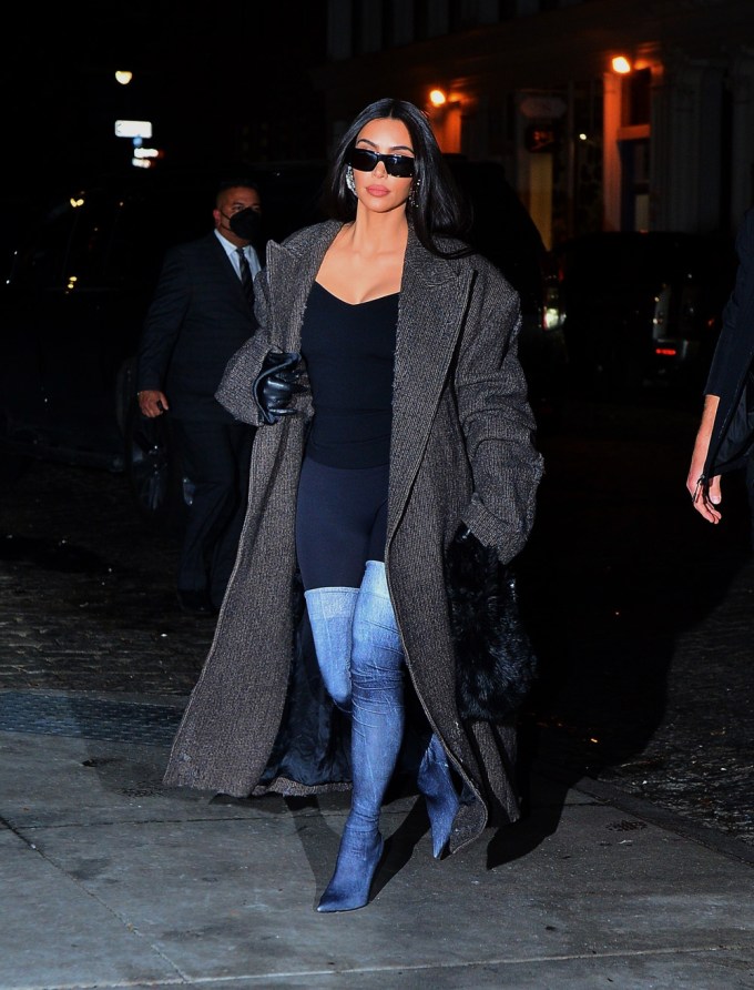 Kim Kardashian steps out to dinner at Zero Bond in NYC