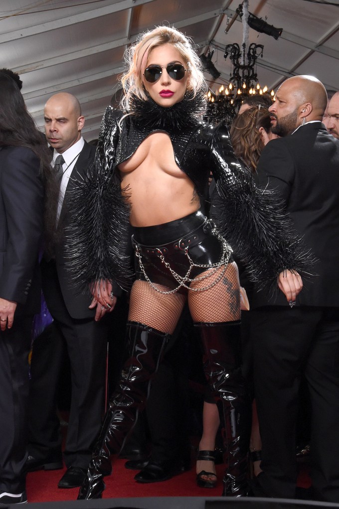 Lady Gaga At The 59th Annual Grammy Awards