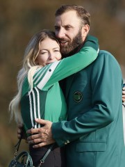 Dustin Johnson of the US is embraced by his fiancee Paulina Gretzky (L) as he poses in his green jacket after winning the 2020 Masters Tournament at the Augusta National Golf Club in Augusta, Georgia, USA, 15 November 2020. After being delayed seven months by the coronavirus pandemic, the 2020 Masters Tournament is being held without patrons 12 November through 15 November.
The 2020 Masters Tournament, Augusta, USA - 15 Nov 2020