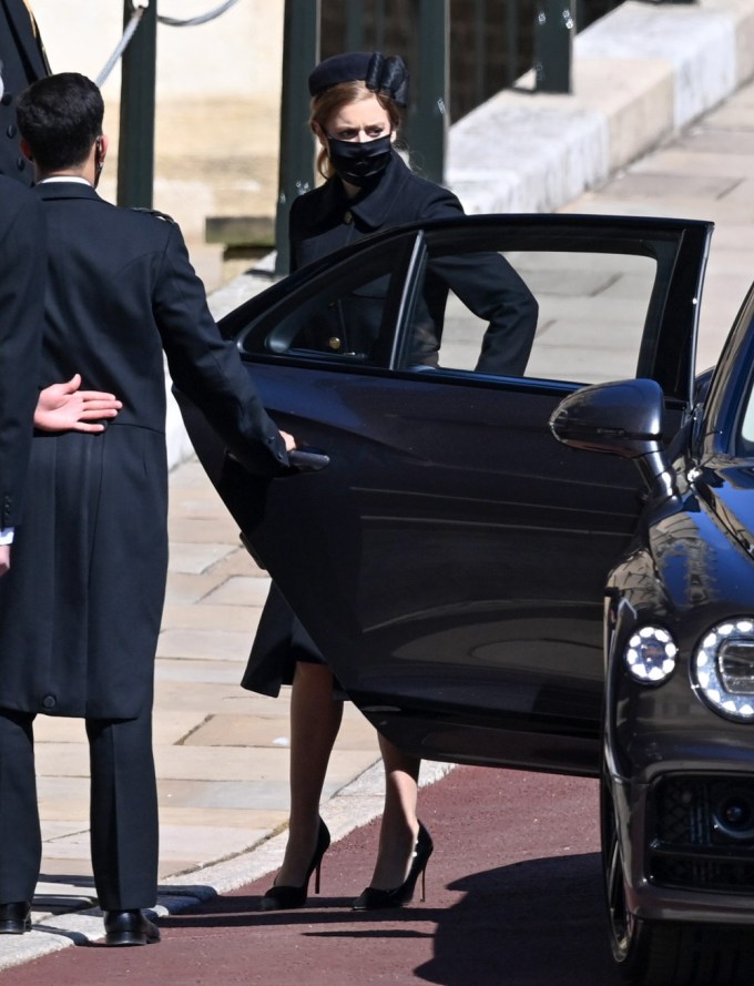 Princess Beatrice at the funeral of Prince Philip