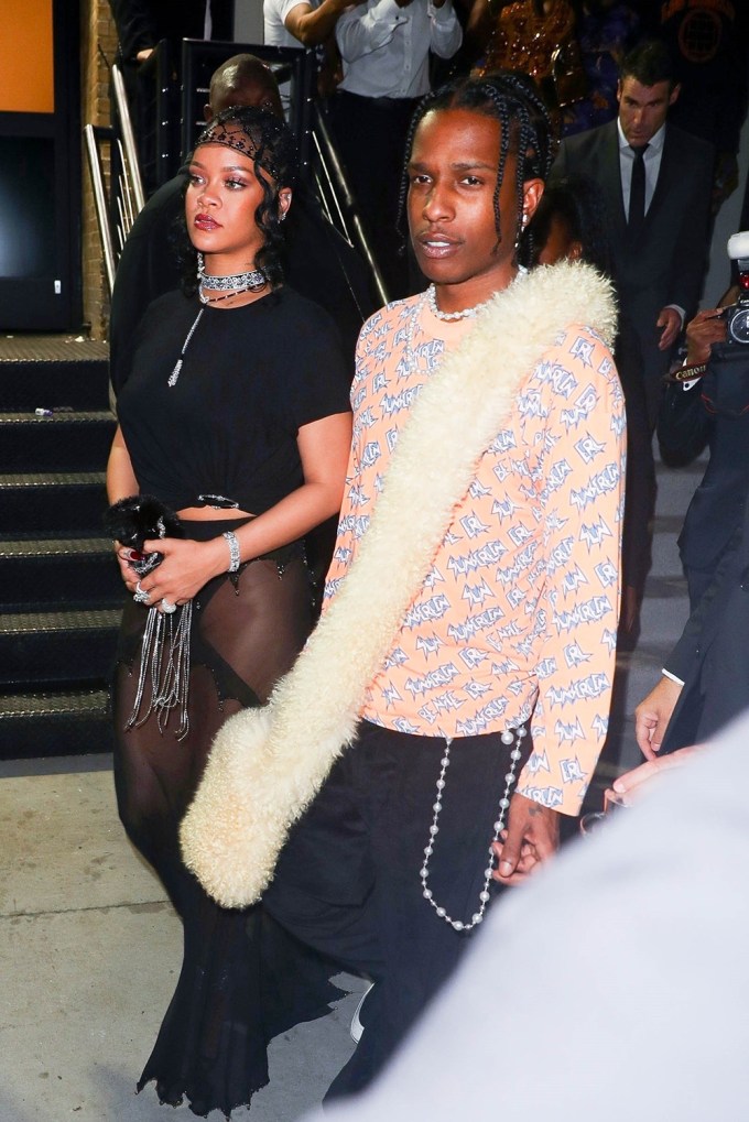 Rihanna & A$AP Rocky Leave Their Met Gala After-Party