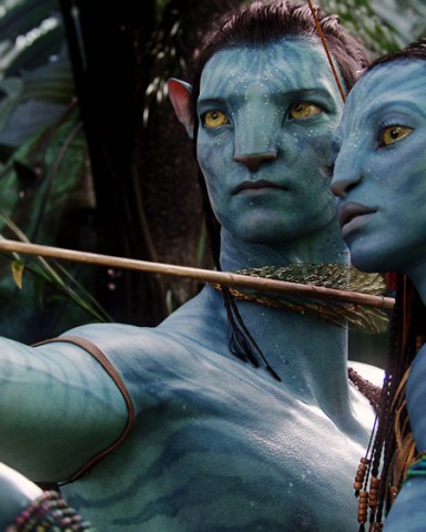 AVATAR, from left: Sam Worthington, Zoe Saldana, 2009, TM & Copyright ©20th Century Fox. All rights reserved/Courtesy Everett Collection