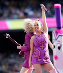 Katy Perry performs before the start of the WomenÅfs T20 World Cup cricket final match between Australia and India in Melbourne
Katy Perry, Melbourne, Australia - 08 Mar 2020