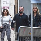 EXCLUSIVE: Joe Giudice and daughters Gia and Milania out and about in Rome along with an unidentified woman