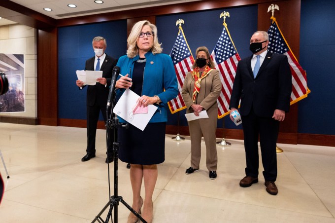 Liz Cheney Speaks at House GOP Conference Meeting