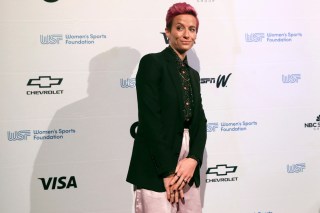 Soccer star Megan Rapinoe poses for photos on the red carpet of the Women's Sports Foundation's 40th annual Salute to Women in Sports in New York. Rapinoe, who was honored at the gala, won Sportswoman of the Year in the team category. She led the U.S. women's soccer team to victory at the World Cup in France and earned the FIFA Player of the Year award
Womens Sports Awards, New York, USA - 16 Oct 2019