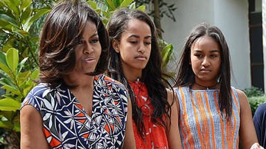 Michelle Obama and daughters