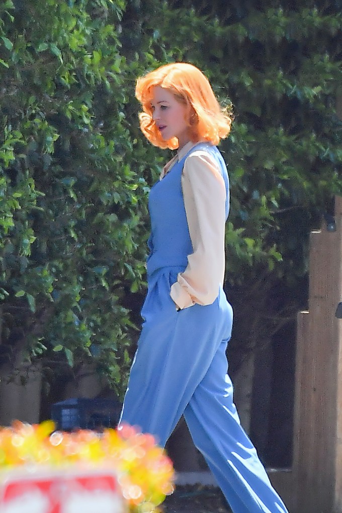 Nicole Kidman is seen on set for ‘Being The Ricardos’ in Los Angeles