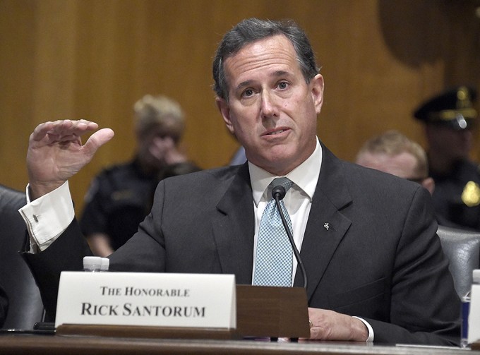 Rick Santorum At A Senate Finance Hearing