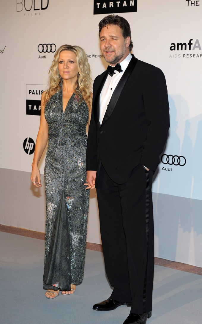 Russell Crowe & Danielle Spencer At AMFAR