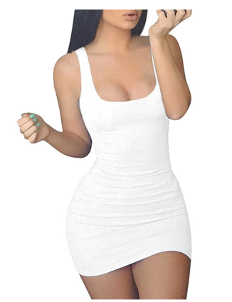 white mini dress