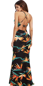 SheIn strappy backless maxi dress