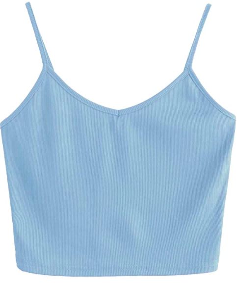 Png blue crop tank top women's  free image by rawpixel.com