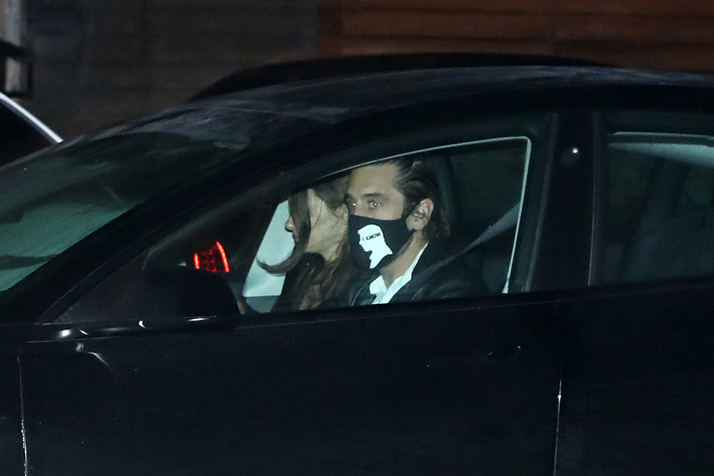 Aaron Rodgers and girlfriend Shailene Woodley are seen leaving Nobu Malibu after having dinner