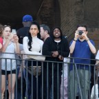 EXCLUSIVE: Kendrick Lamar and Whitney Alford on vacation visit the Colosseum and the Vatican museum in Rome