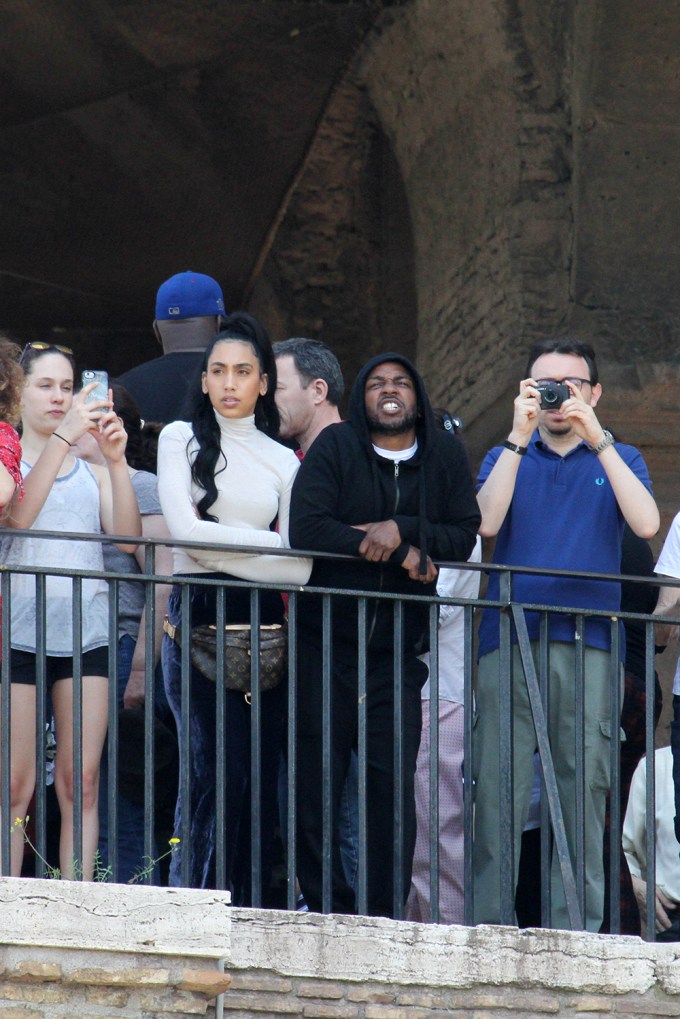 Kendrick Lamar & Whitney Alford Enjoy Vacation In Rome
