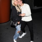 Gia Giudice and boyfriend Christian Carmichael strike a pose after having dinner at LA hot spot Craig's